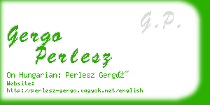 gergo perlesz business card